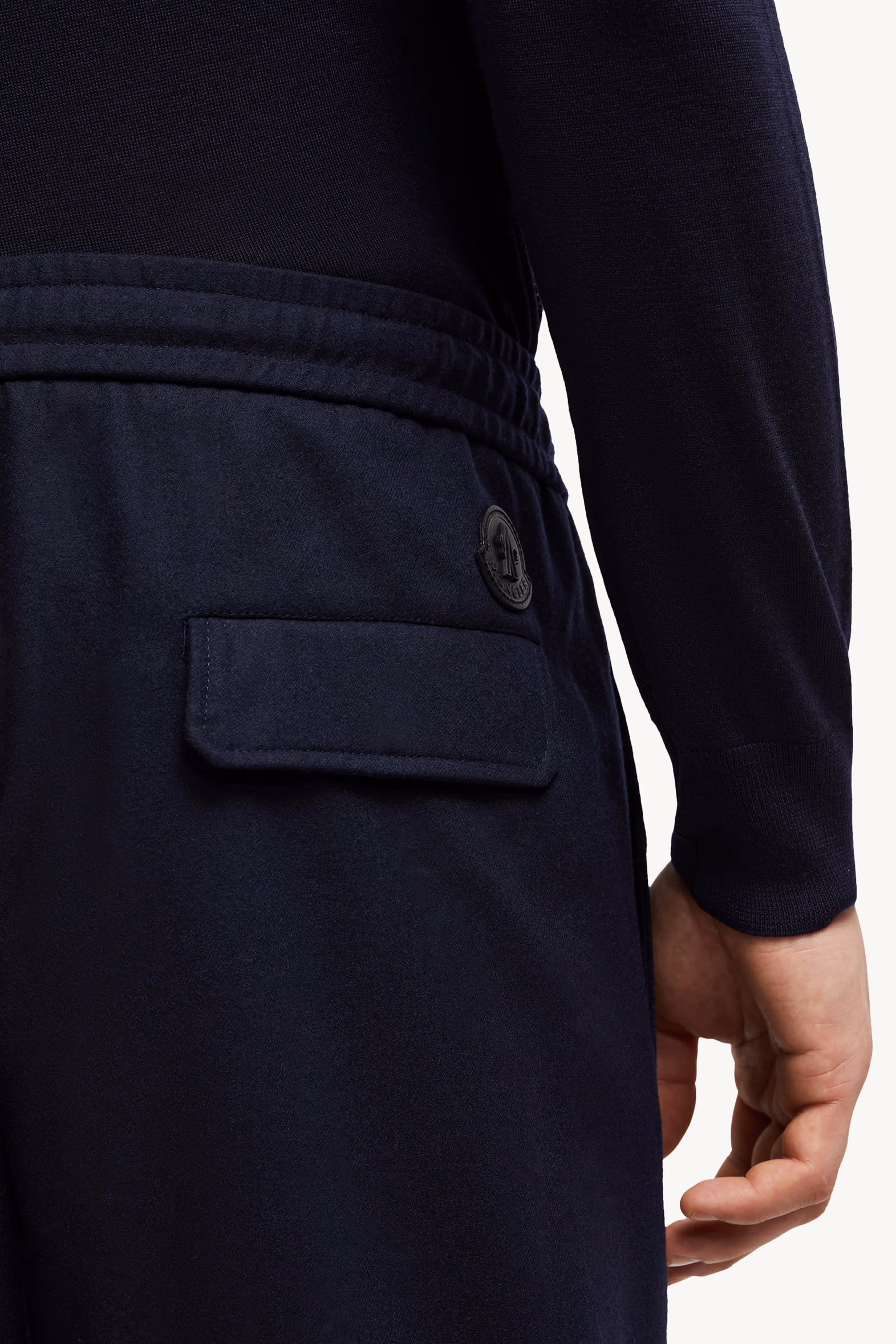Cashmere Blend Jogging Pants Men Navy Blue Moncler 6